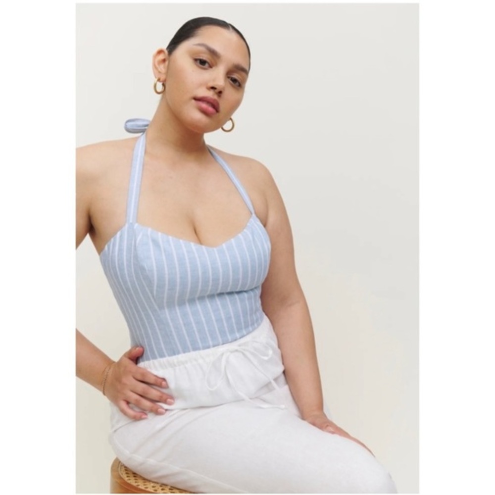Reformation Jenna Linen Top